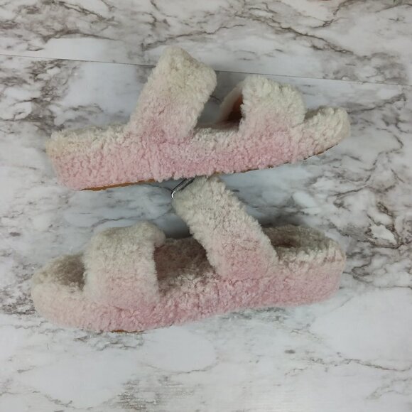 UGG FUZZ YEAH SANDAL SLIPPER ADJUSTABLE WOMEN'S SIZE 8 PINK - Picture 3 of 7